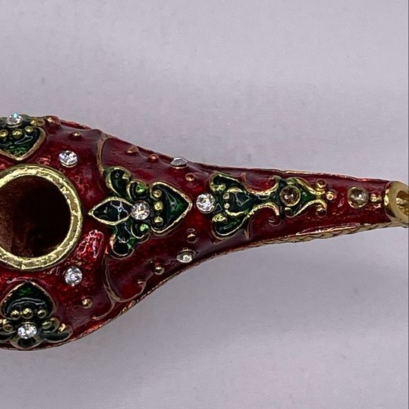 DEC1- Hand-painted hand-crafted Arabian lamp in red **Rare find** - Picture 4 of 6